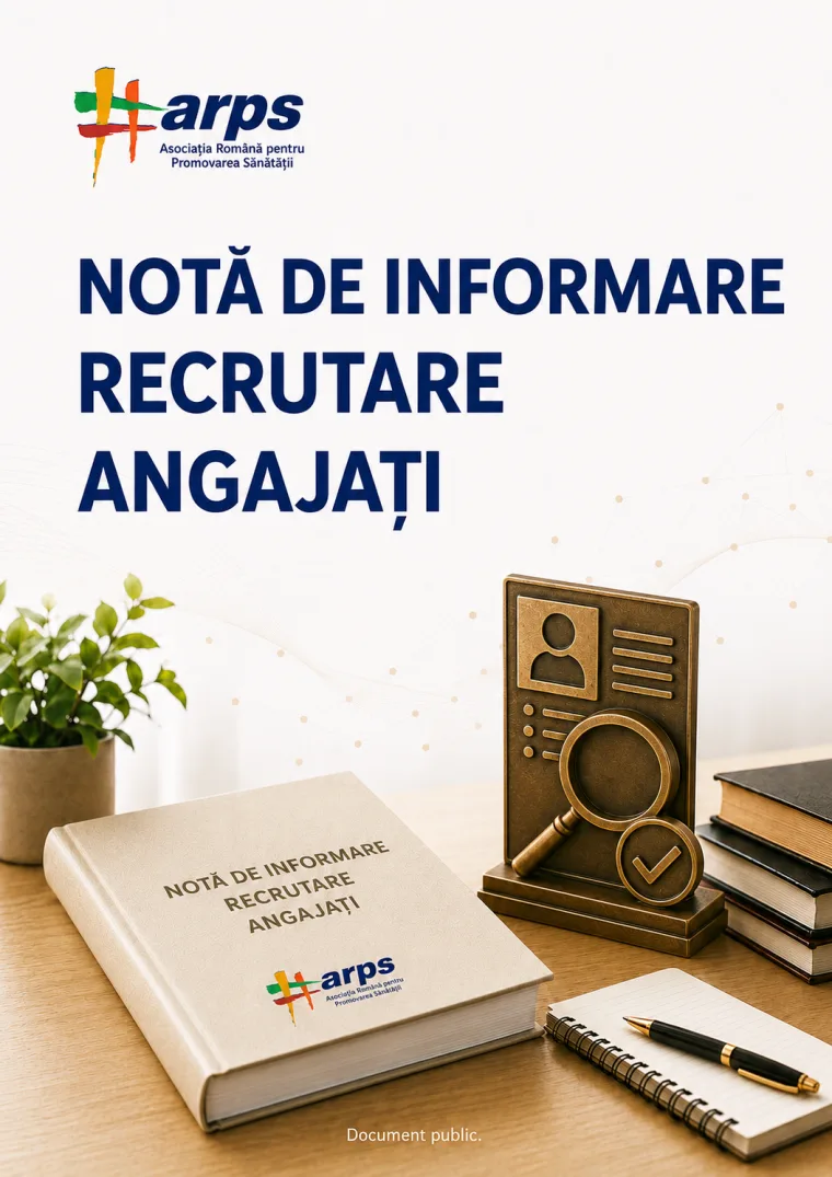 Notă de informare recrutare angajați ARPS