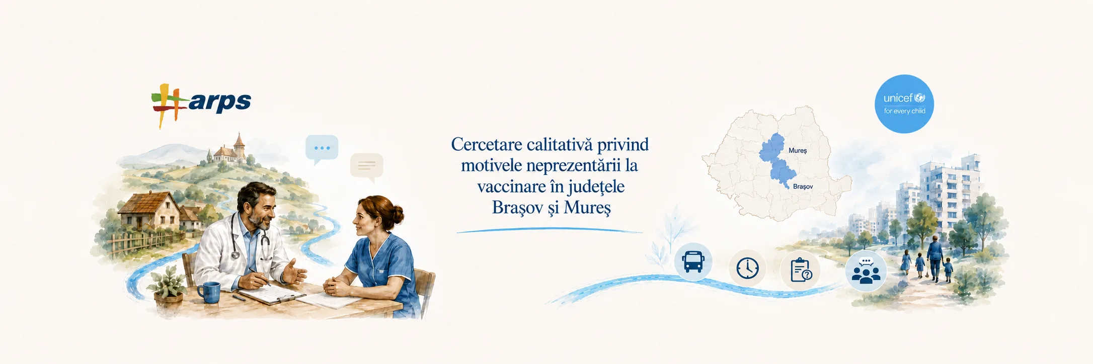 Cercetare calitativă privind motivele neprezentării la vaccinare în județele Brașov și Mureș